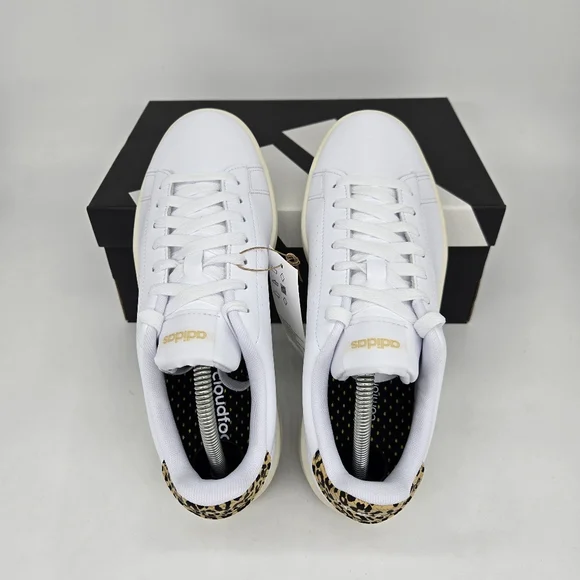 New adidas Advantage Cloud White White Tint Women's Tennis Shoes Size 9.5